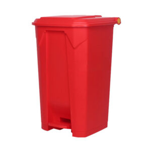 Basurero plástico 50 litros con pedal Rojo