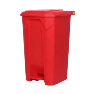 Basurero plástico 50 litros con pedal Rojo