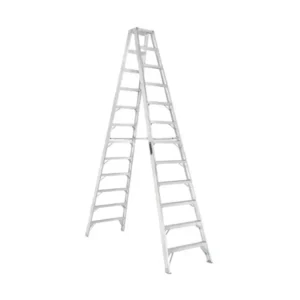 Escalera Tijera Aluminio Doble Acceso 12 Peldaños Alto 3.65 m R-136 Kg / Zebrik
