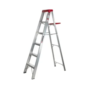 Escalera Tijera Aluminio Meseta Plástica 6 Peldaños Alto 1.82 m R-90 Kg / Zebrik