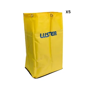 Pack 5 Unidades - Bolsa para Carro Porta Útiles de Aseo Amarilla / Luster