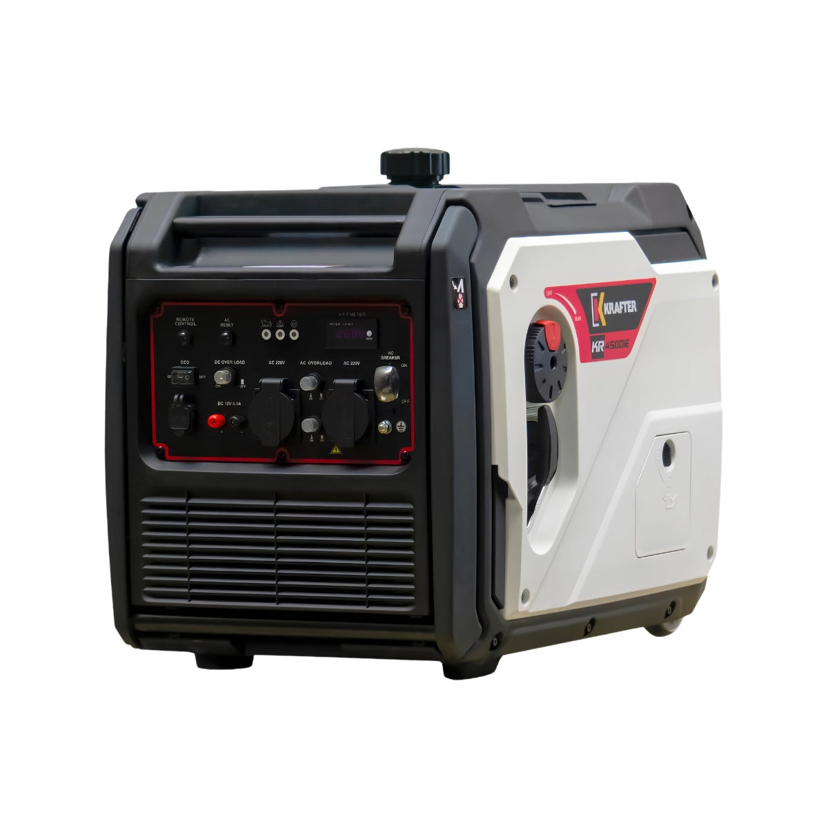 Generador Eléctrico Inverter 3.5 - 4 KV, Gasolina, Arranque Eléctrico Con Botón y Remoto / Krafter KR4500iE