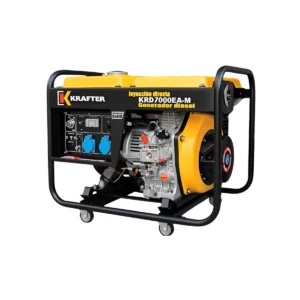 Generador Eléctrico 6 - 7 KVA, Diesel, Arranque Eléctrico Con Botón / Krafter KRD7000EA-M