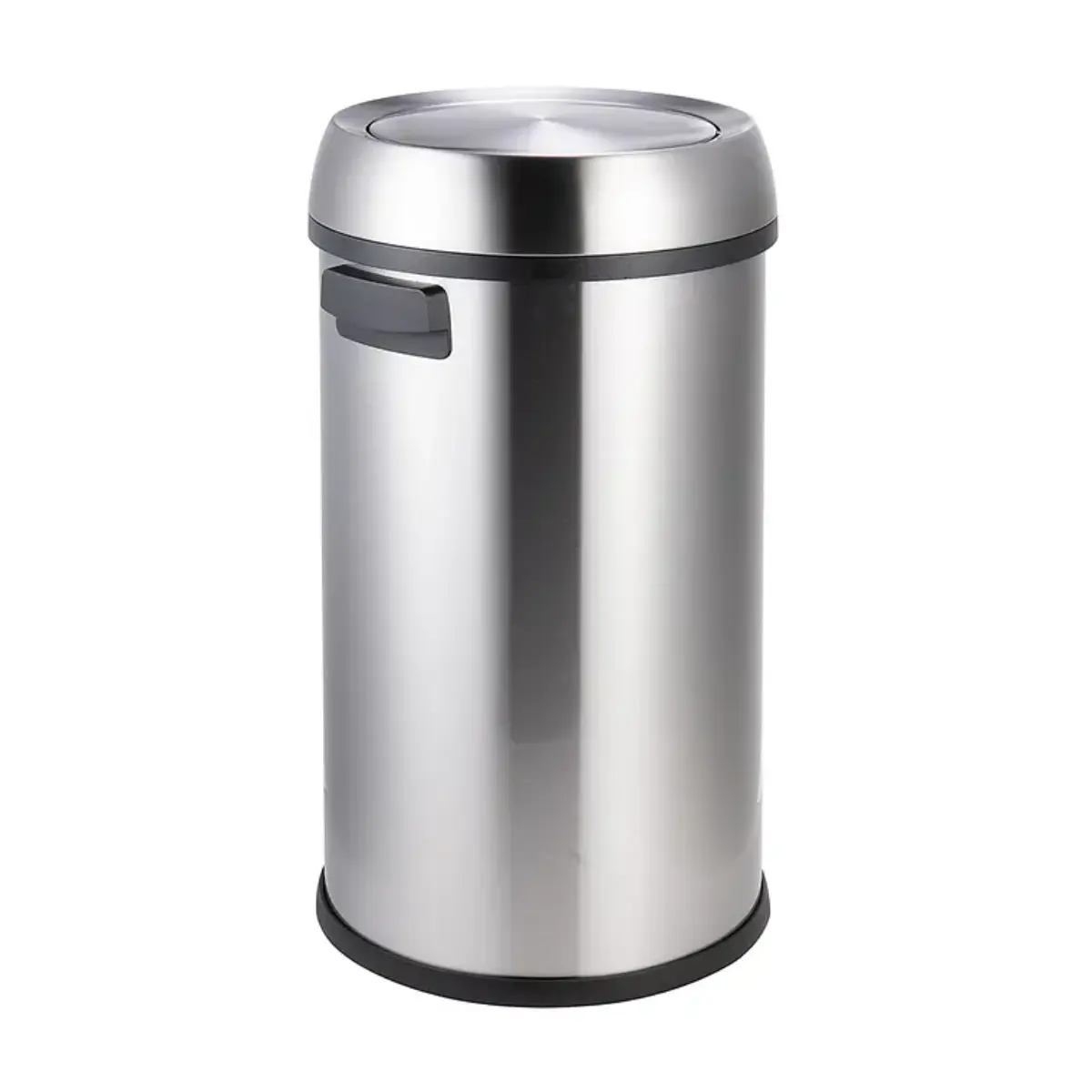 Basurero Acero Inoxidable Con Tapa Giratoria 65 Litros (2)