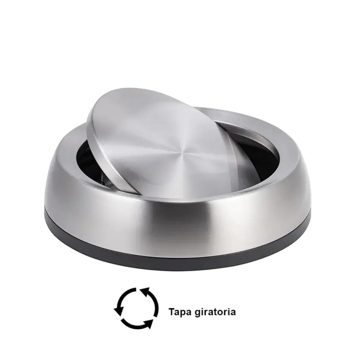 Basurero Acero Inoxidable Con Tapa Giratoria 65 Litros (3)