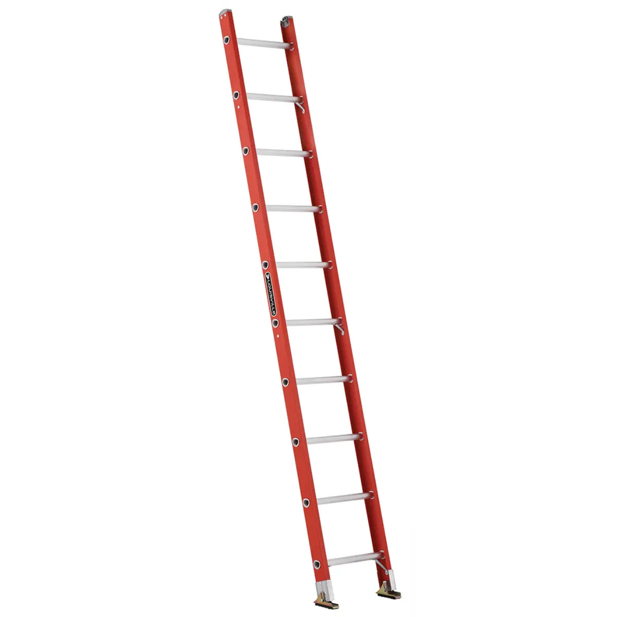 Escalera Recta Arrimo Fibra Vidrio Antideslizante 10 Peldaños Alto 3.20 M R-225 K / Cuprum