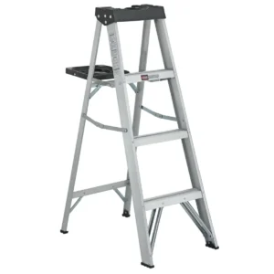 Escalera Simple Tijera Aluminio 4 Peldaños Alto 1.22 M R-90 K / Cuprum
