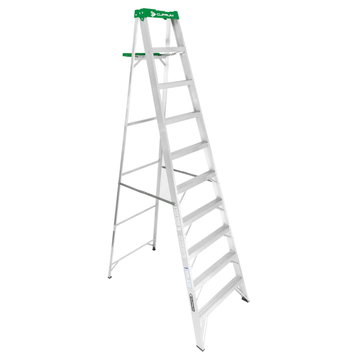 Escalera Simple Tijera Aluminio 10 Peldaños Alto 3.05 M R-175 K / Cuprum