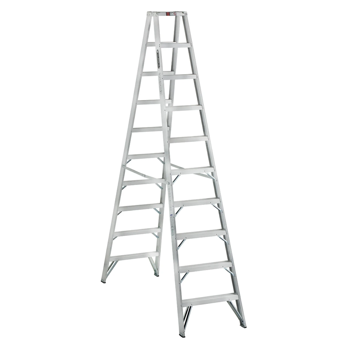 Escalera Tijera Aluminio Doble Acceso 10 Peldaños Alto 3.05 M R-175 K / Cuprum