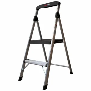 Escalera Tijera Aluminio Con Plataforma 2 Peldaños Alto 0.98 M R-100 K / Magna Plus
