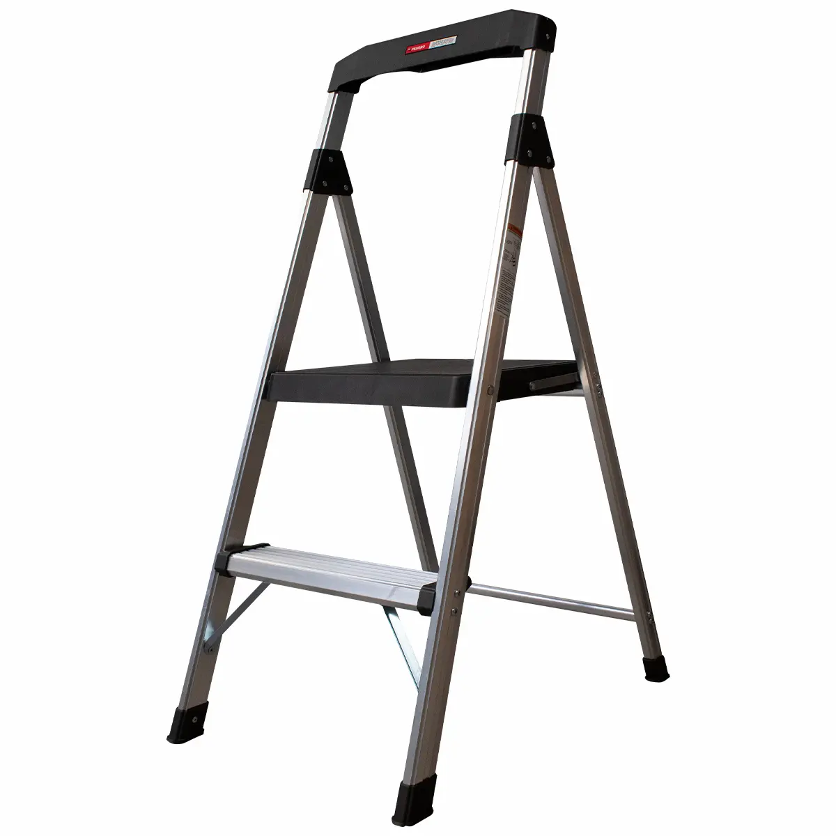 Escalera Tijera Aluminio Con Plataforma 2 Peldaños Alto 0.98 M R-100 K / Magna Plus