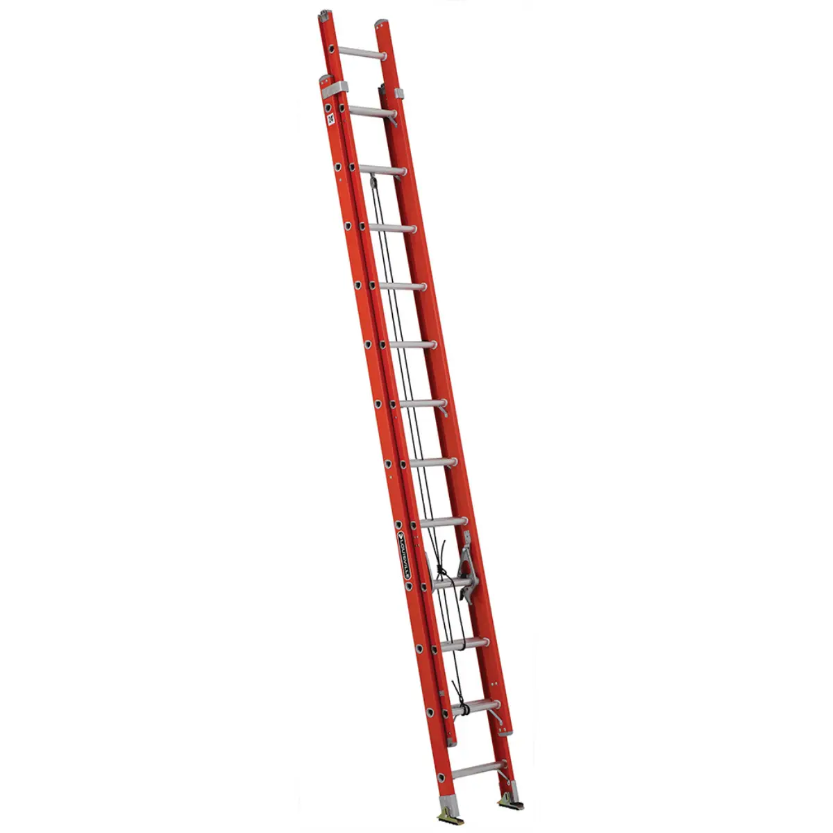 Escalera Telescópica Fibra Vidrio Anti-deslizante 24 Peldaños Alto 6.41 R-225 K / Cuprum