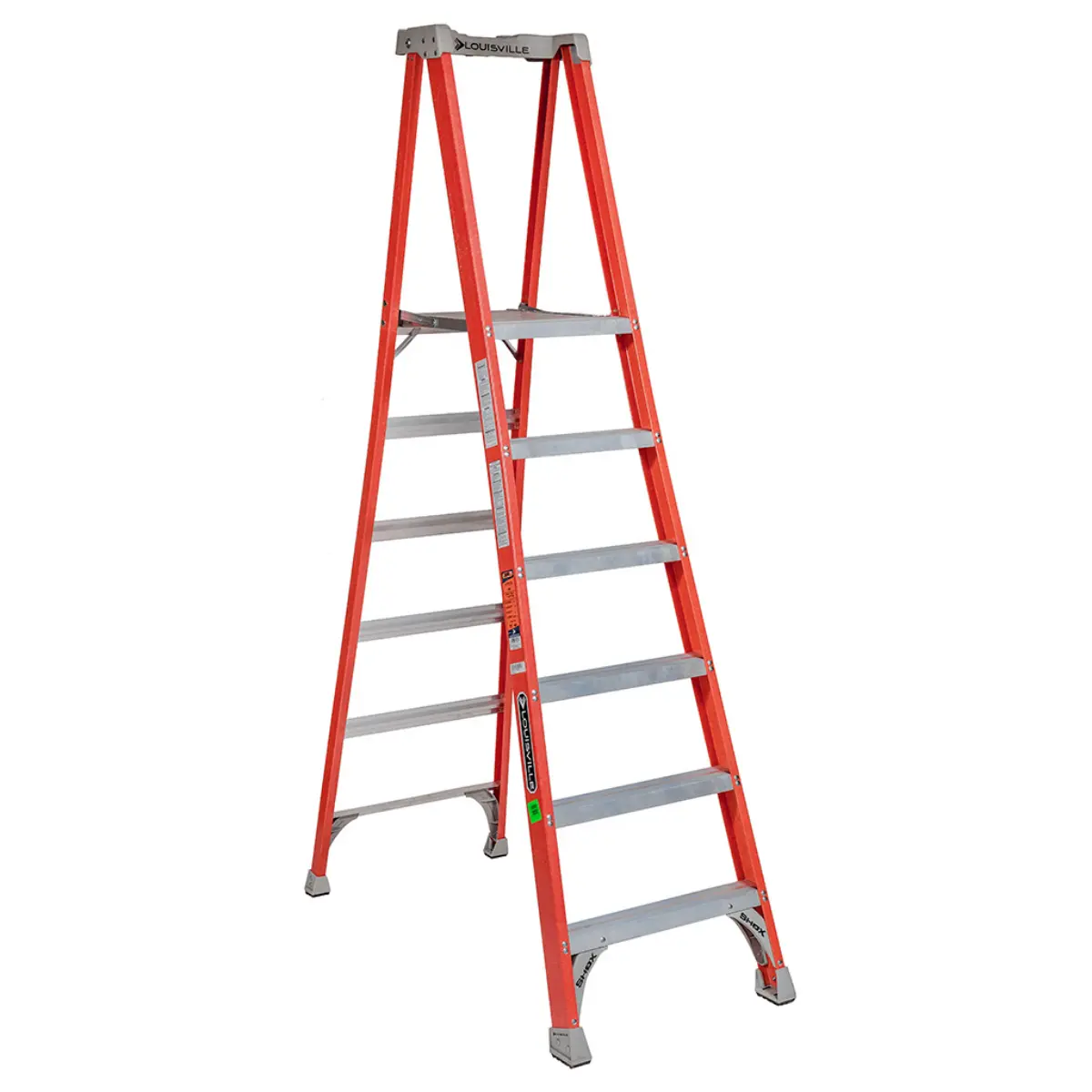 Escalera Tijera Fibra Vidrio Con Plataforma 6 Peldaños Alto 2.61 M R-225 K / Cuprum