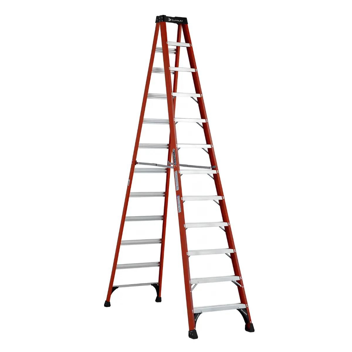 Escalera Tijera Fibra Vidrio Tapa Raptor 12 Peldaños Alto 3.66 M R-225 K / Cuprum