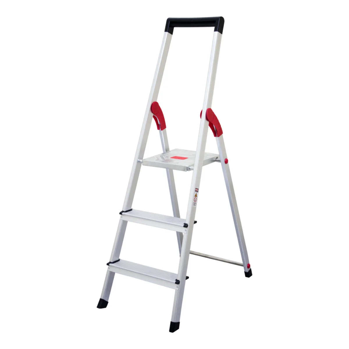 Escalera Tijera Con Plataforma Aluminio 3 Peldaños Alto 1.25 M R-150 K / Cuprum