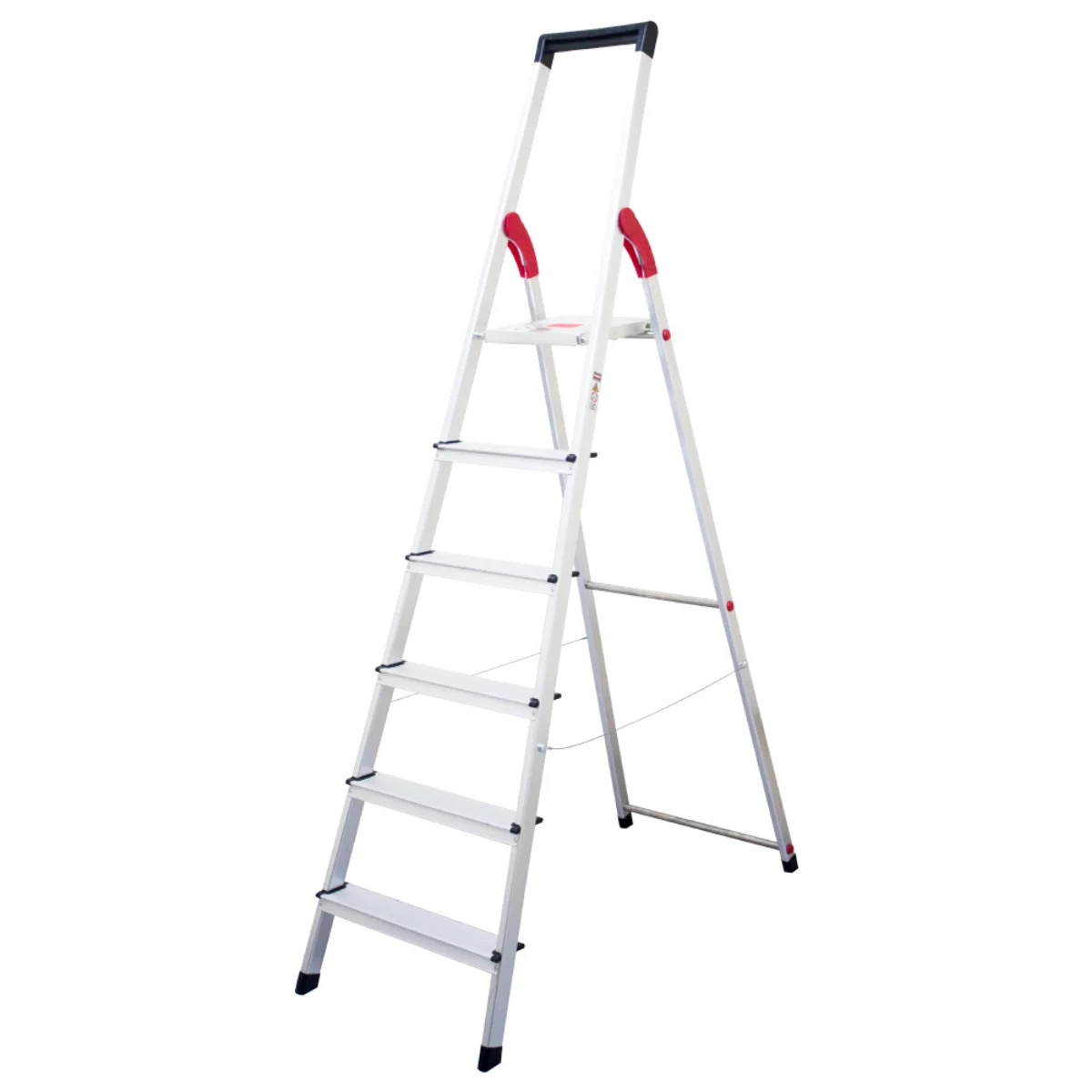 Escalera Tijera Con Plataforma Aluminio 6 Peldaños Alto 1.91 M R-150 K / Cuprum