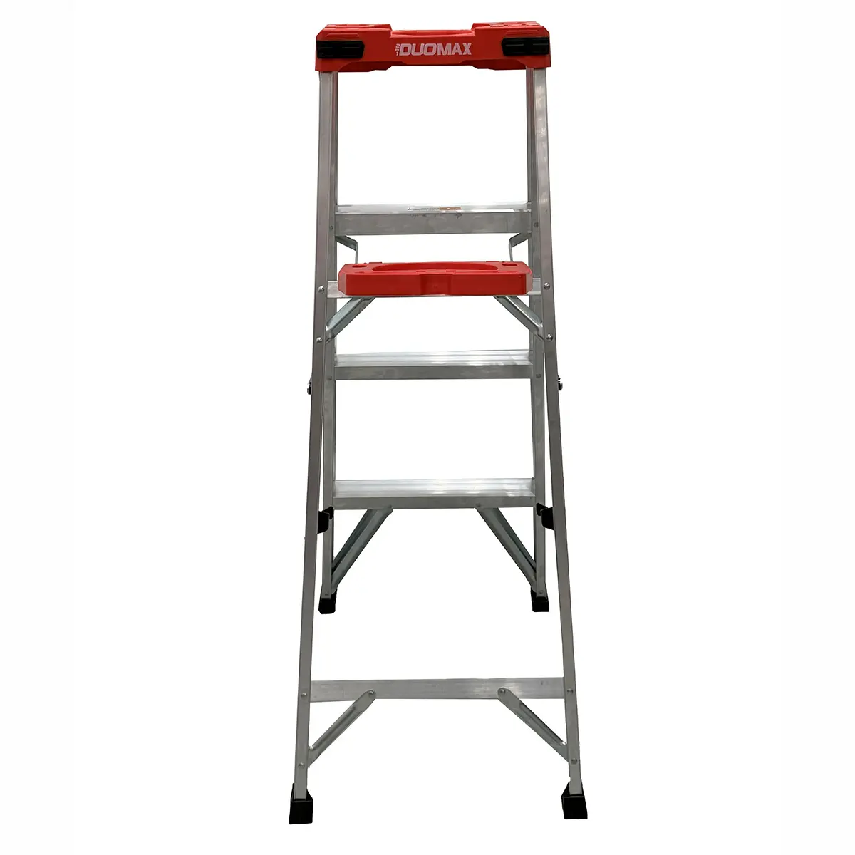 Escalera Tijera y Recta Aluminio Antiderrape 4 Peldaños Alto 1.22 M R-150 K/ Cuprum (2)