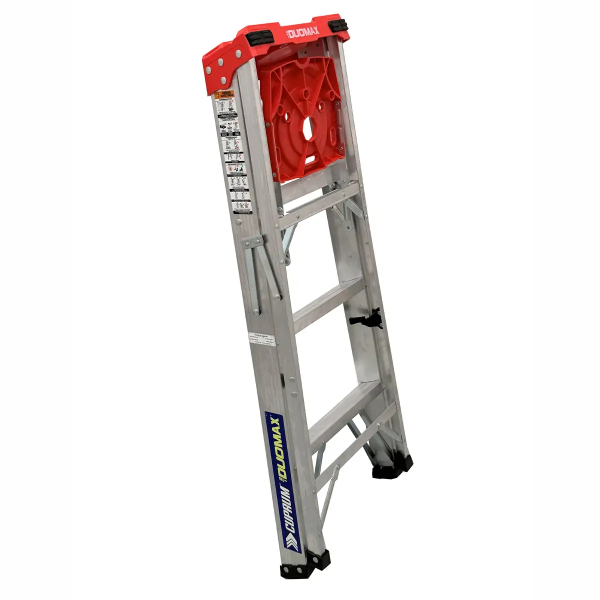 Escalera Tijera y Recta Aluminio Antiderrape 4 Peldaños Alto 1.22 M R-150 K/ Cuprum (4)