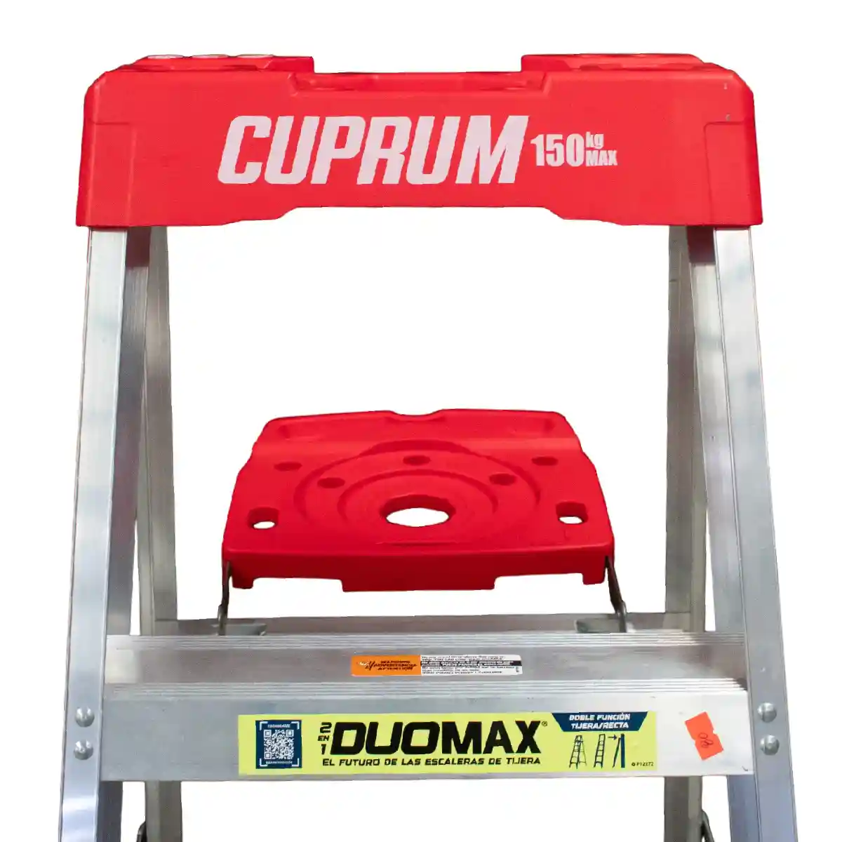 Escalera Tijera y Recta Aluminio Antiderrape 5 Peldaños Alto 1.53 M R-150 K/ Cuprum (5)