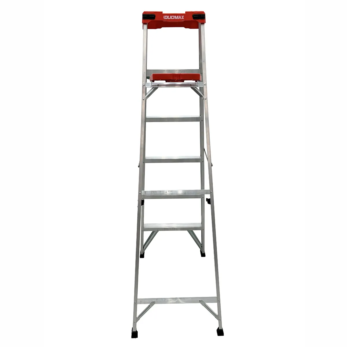 Escalera Tijera y Recta Aluminio Antiderrape 6 Peldaños Alto 1.83 M R-150 K/ Cuprum (2)
