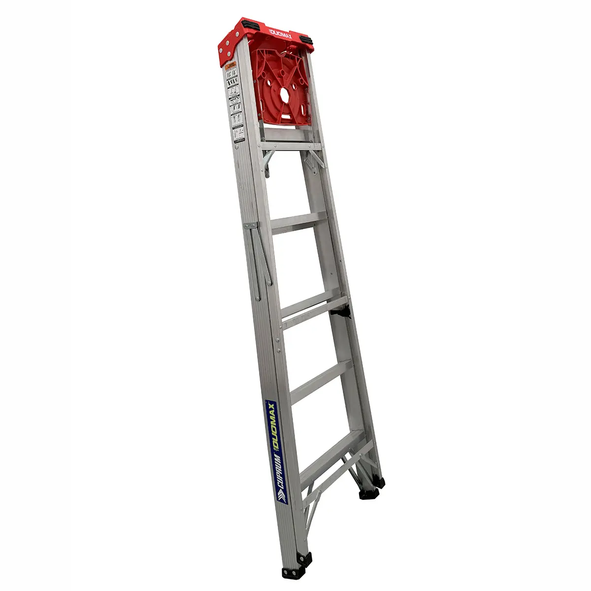 Escalera Tijera y Recta Aluminio Antiderrape 6 Peldaños Alto 1.83 M R-150 K/ Cuprum (3)