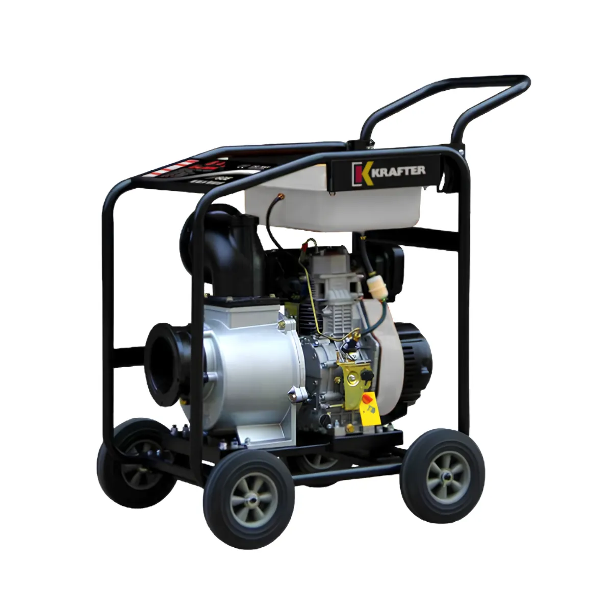 Motobomba, Diesel, Arranque Electrico, 12 HP, Caudal máximo 3600 L/M / Krafter 6″ x 6″ Alto Caudal DP60E