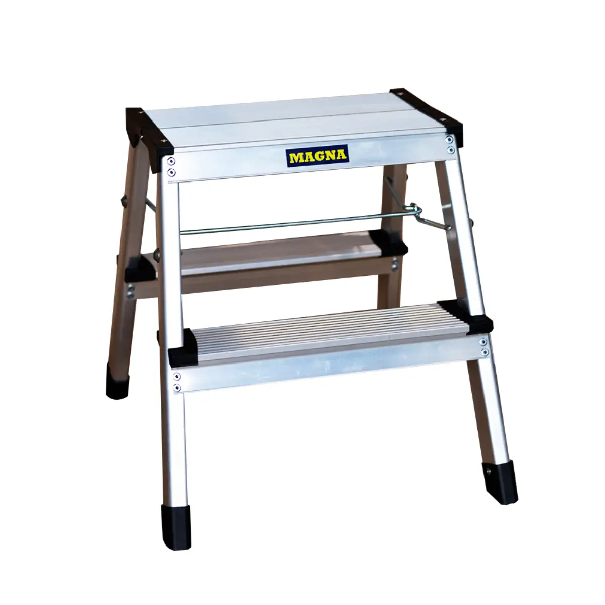 Piso Escalera Tijera Aluminio 2 Peldaños Alto 0.40 M R-120 K / Magna Plus