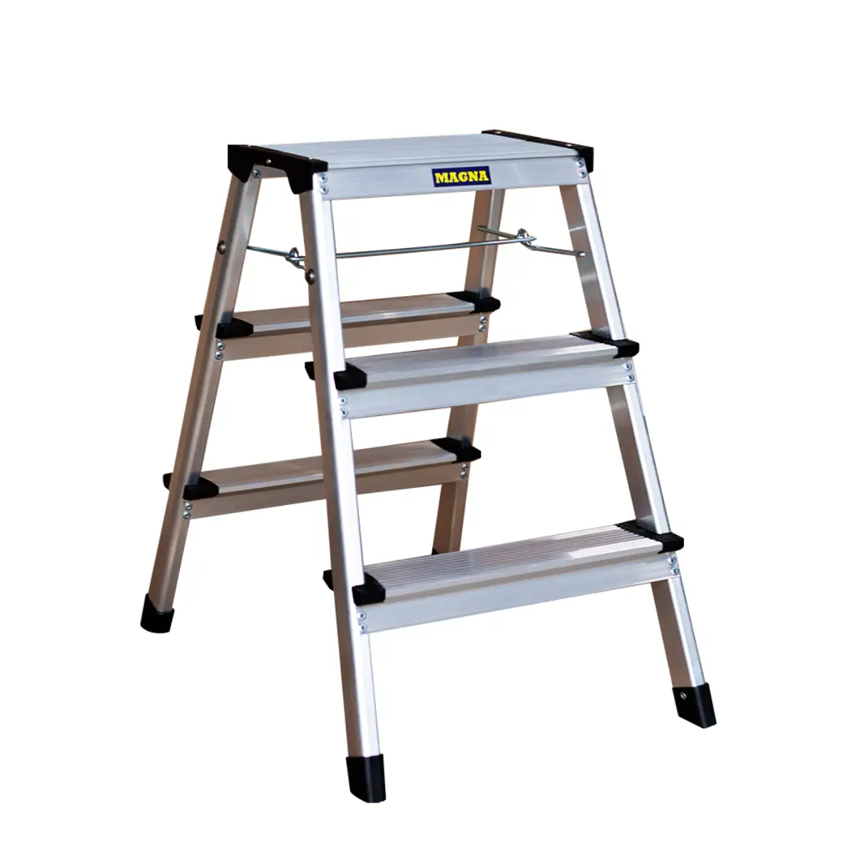 Piso Escalera Tijera Aluminio 3 Peldaños Alto 0.43 M R-120 K / Magna Plus