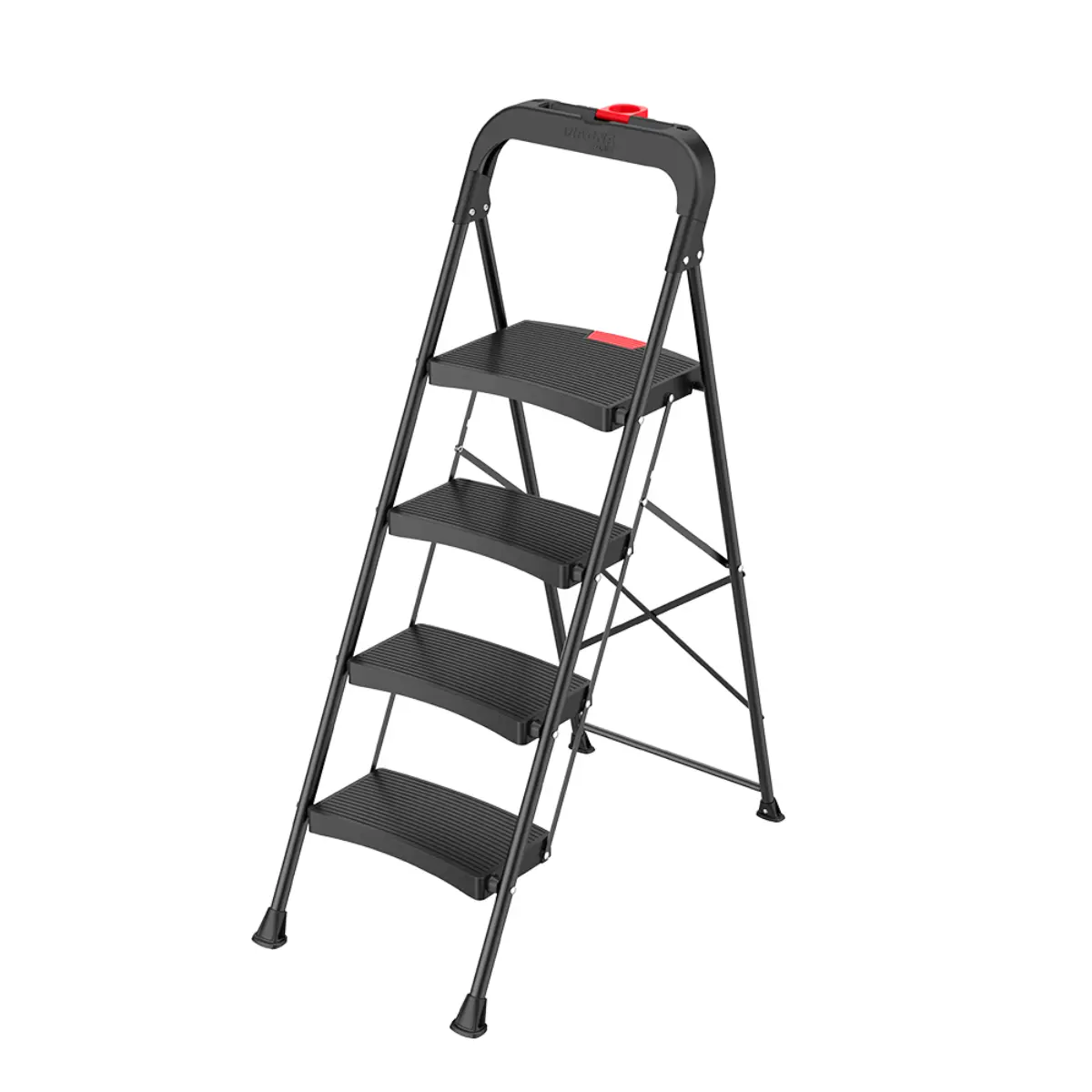 Piso Plegable Escalera Acero Negro 4 Peldaños Alto 1,26 M R-90 K / Magna Plus