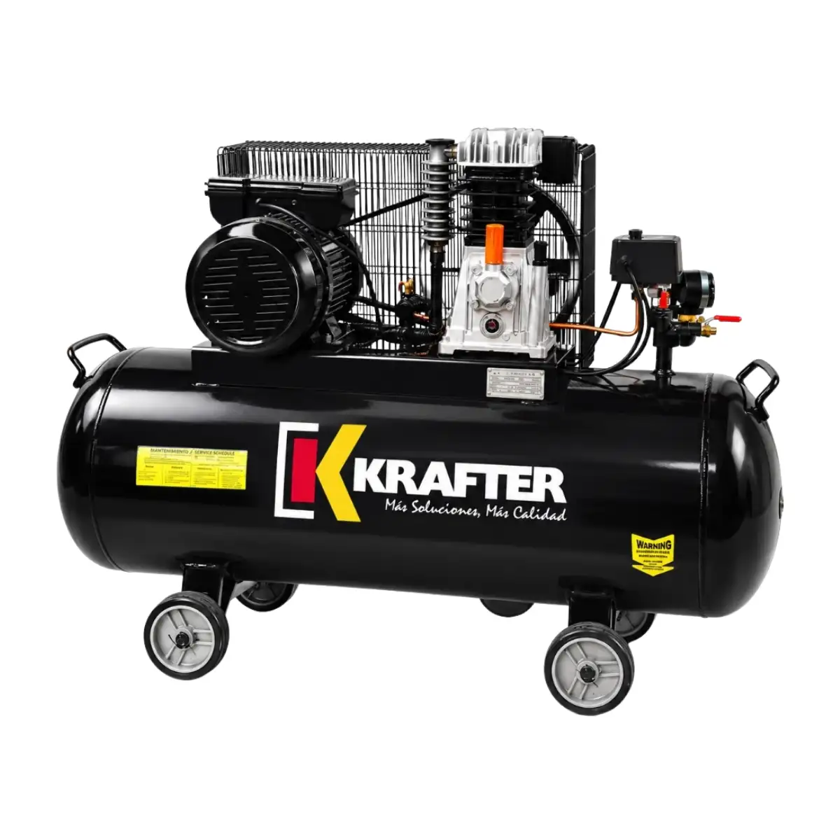 Compresor de Aire 3 HP, Estanque 100 L / Krafter ACK-100