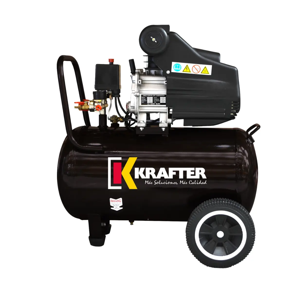 Compresor de Aire 2,5 HP, Estanque 50 L / Krafter ACK-50