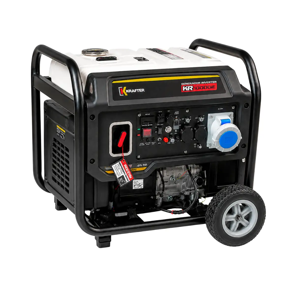 Generador Eléctrico Inverter 10 - 10.5 KV, Gasolina, Arranque Eléctrico con Botón / Krafter KR10000iE
