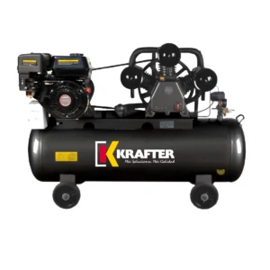 Motocompresor a Gasolina 6,5 HP, Estanque 100 L, Motor Loncin / Krafter